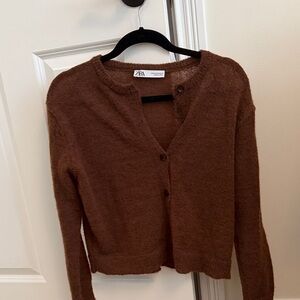 Zara Women's Rich Brown Cardigan